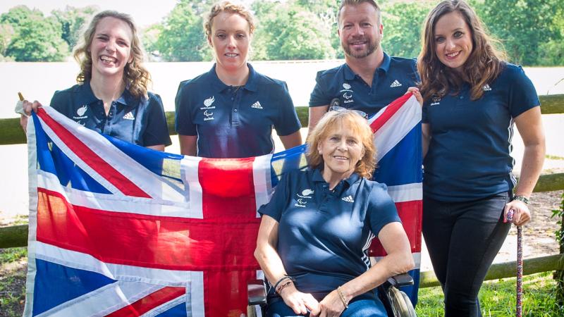 Five Para equestrian riders 