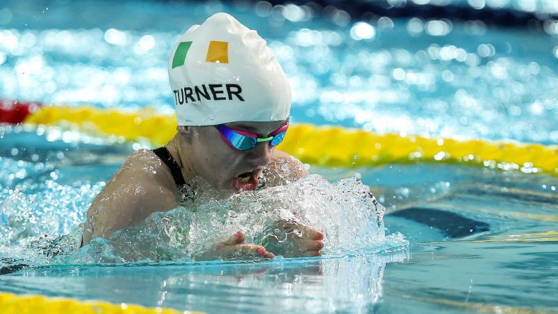 Nicole Turner swims breaststroke.