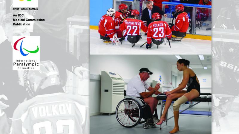 Book cover with images of Paralympic athletes and their coaches