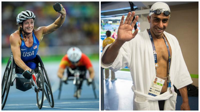 Tatyana McFadden and Ibrahim Al Hussein