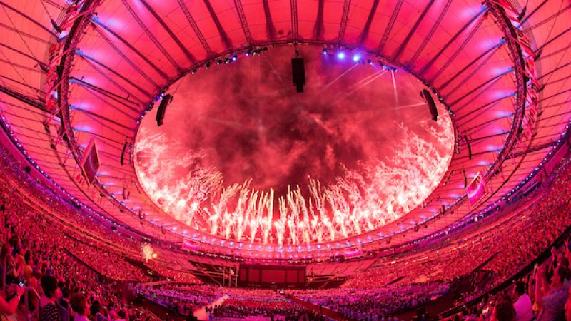 Maracana stadium packed with people for the Closing Ceremony of the Rio 2016 Paralympic Games.