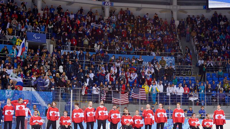 Canada players at the Sochi 2014 Paralympic Winter Games 