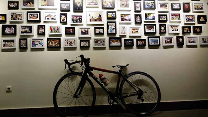 Photo exhibition in memory of Para cyclist Bahman Golbarnezhad.