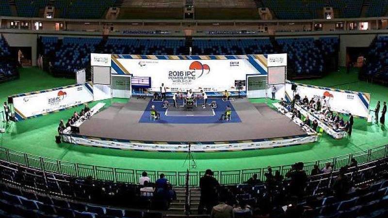 General view during the 2016 IPC Powerlifting World Cups - Aquece Rio Test Event for the Rio 2016 Paralympics. 