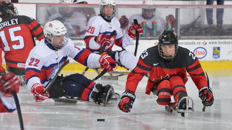 Canada won 3-0 over Norway at the 2016 World Sledge Hockey Challenge in Charlottetown, Canada.