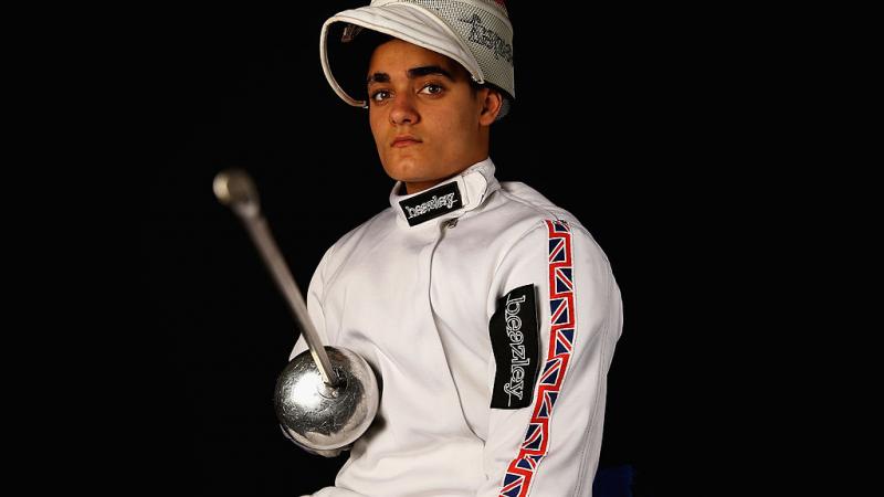 Dimitri Coutya  of Great Britain Fencing team poses during a Beazley British Fencing Profiling Day on June 26, 2013 in London, England.