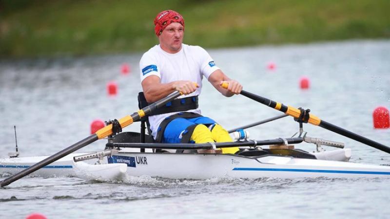 Man in rowing boat