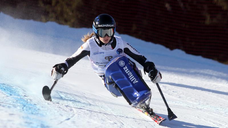 Anna Schaffelhuber at the Tarvisio 2017 World Para Alpine Skiing Championships
