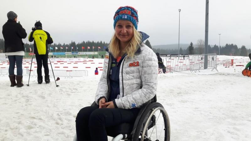 Finnish sit-skier Sini Pyy