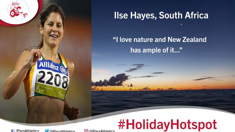 South African sprinter and multiple world and Paralympic champion Ilse Hayes tells us her favourite holiday destination.