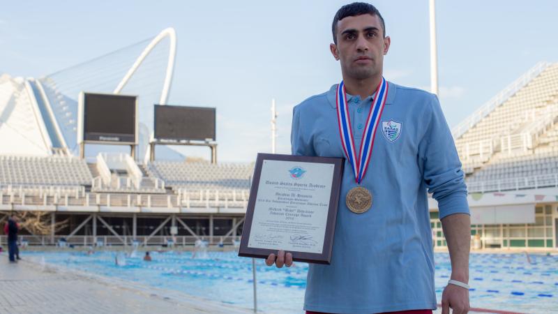 Ibrahim Al-Hussein is a refugee swimmer