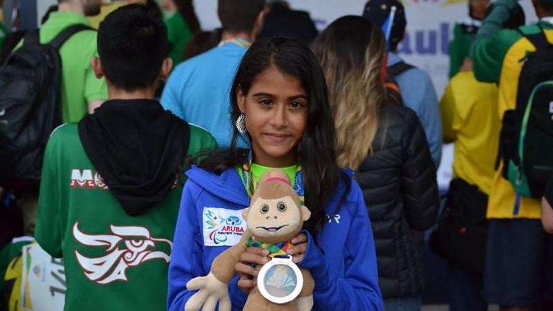 Shenely Tromp made history at Sao Paulo 2017 winning 100m silver, Aruba's first ever medal.