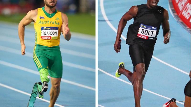 Scott Reardon and Usain Bolt