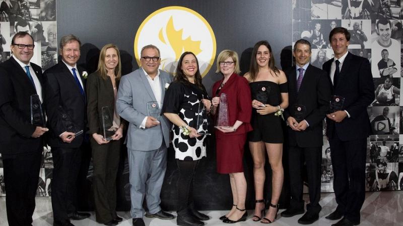 The inductees at the 2017 Canadian Paralympic Hall of Fame and Sport Awards.