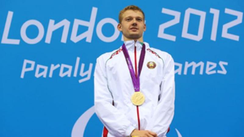 Ihar Boki A picture of a man with a gold medal around his neck