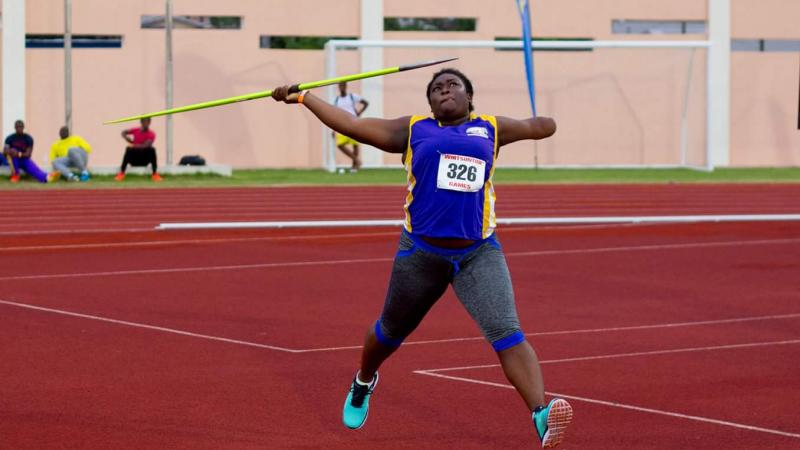 woman throwing a javelin