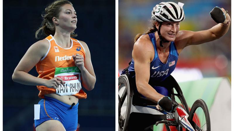 two female para athletes