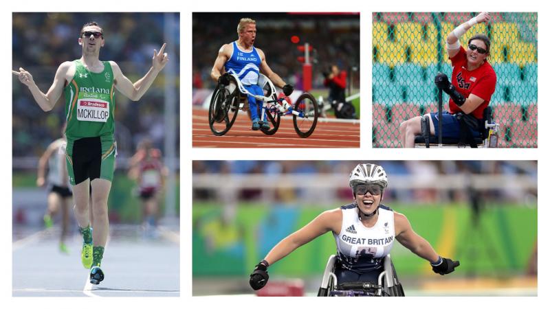 four para athletes compete in their sport