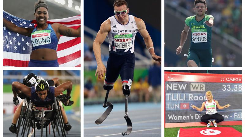 a montage of para athletes