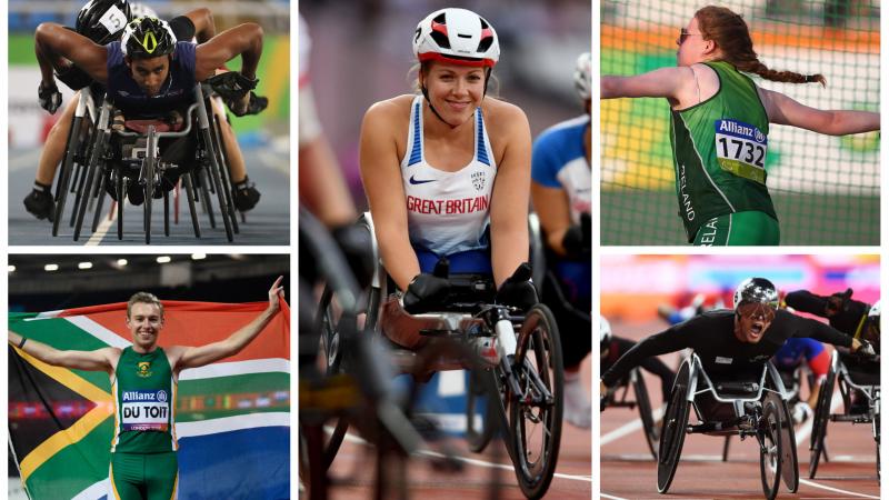 a group of para athletes compete in their sports