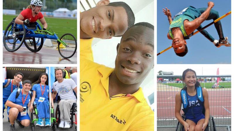 a group of para athletes smile for the camera