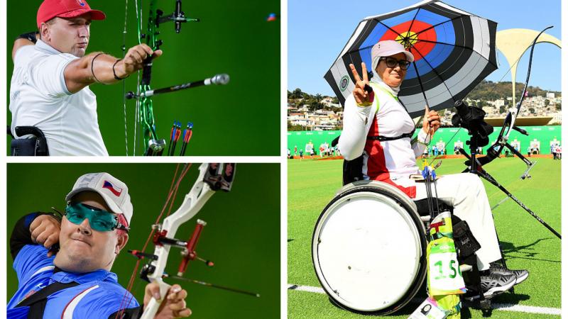 three Para archers compete 