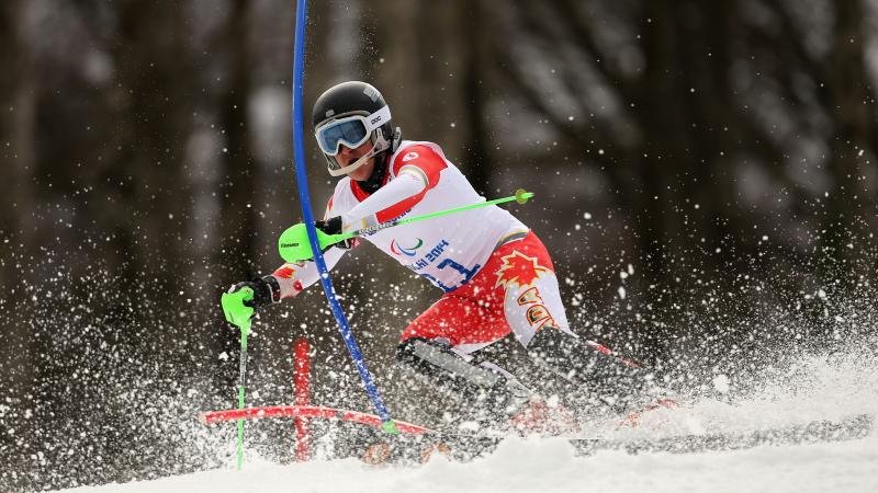 a male Para skier