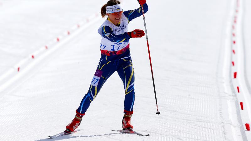 Oleksandra Kononova a female Para Nordic skier