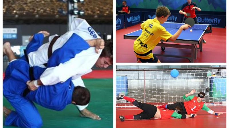 young Para athletes compete in table tennis, boccia and judo