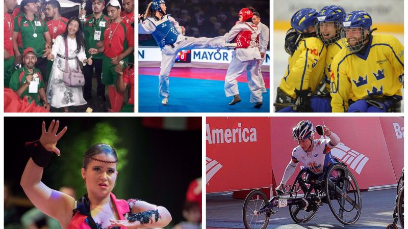 Para athletes compete in blind football, taekwondo, ice hockey, dance and athletics