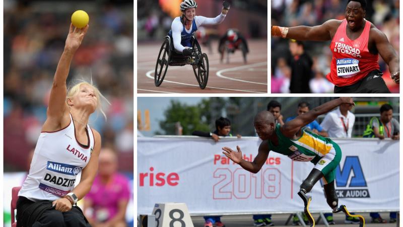 Two male and two female Para athletes competing at their sports