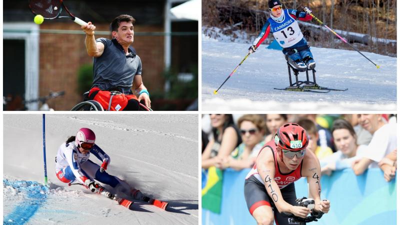 four Para athletes compete in skiing, tennis and triathlon