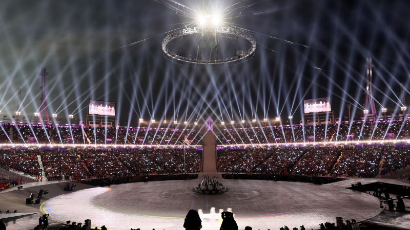 a stadium at night