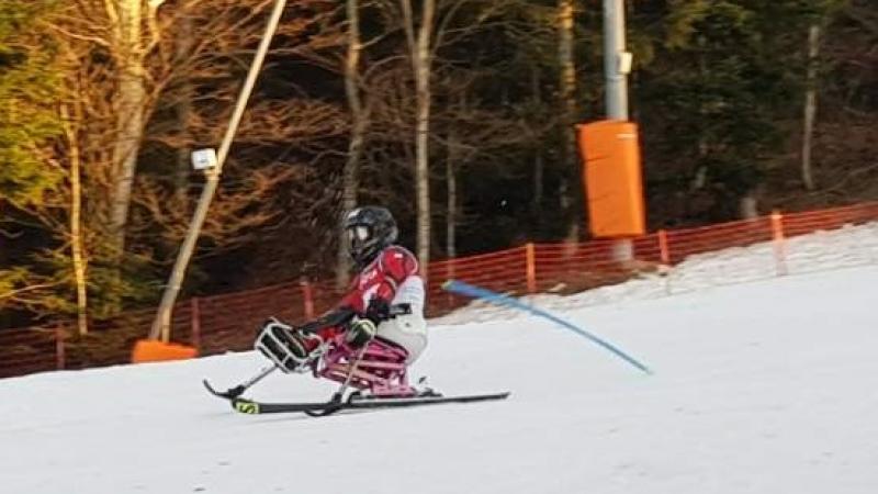 a male Para alpine skier