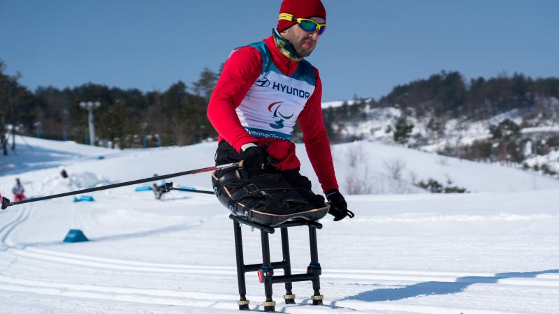 Georgian cross country skier Termuri Dadiani competes in PyeongChang 2018