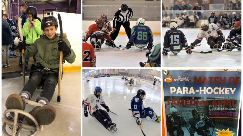 para ice hockey players on the ice