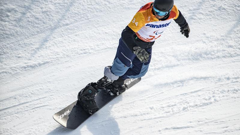 Andre Cintra was the first snowboarder to compete for Brazil at a Winter Paralympics 