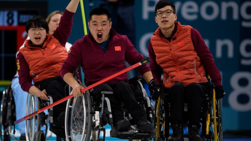 The Chinese wheelchair curling team won the country´s first Winter Paralympic gold in PyeongChang