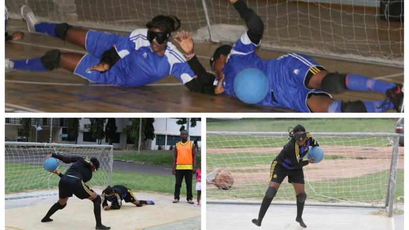 goalball players in action