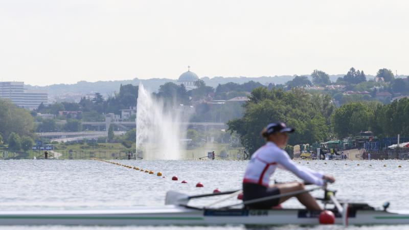 a beauty shot of a rowing lake