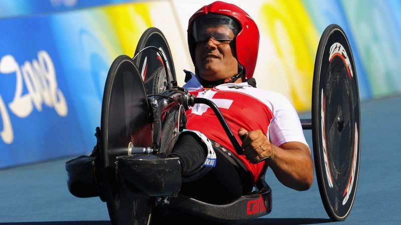 a male hand cyclist 