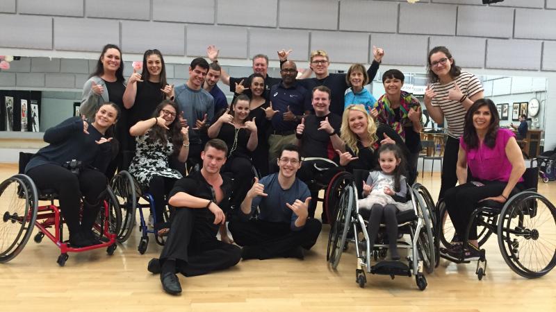 Group of Para dancers and instructors pose for a photo