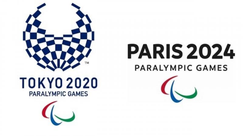 the official logos of the Tokyo 2020 and Paris 2024 Paralympic Games