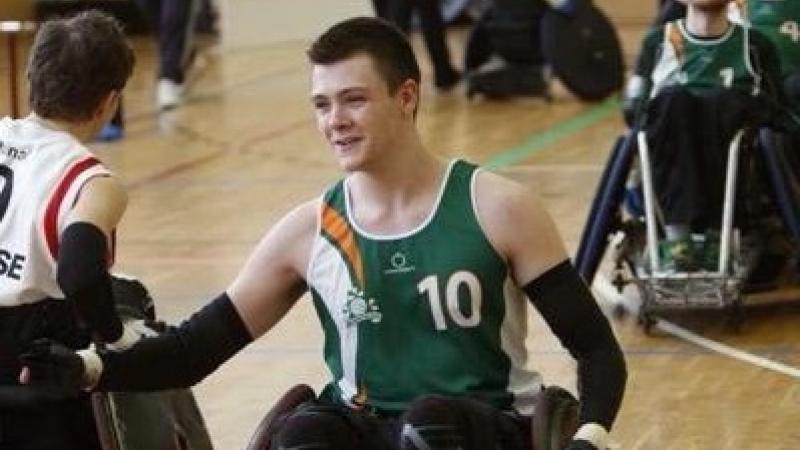 male wheelchair rugby player Thomas Moylan