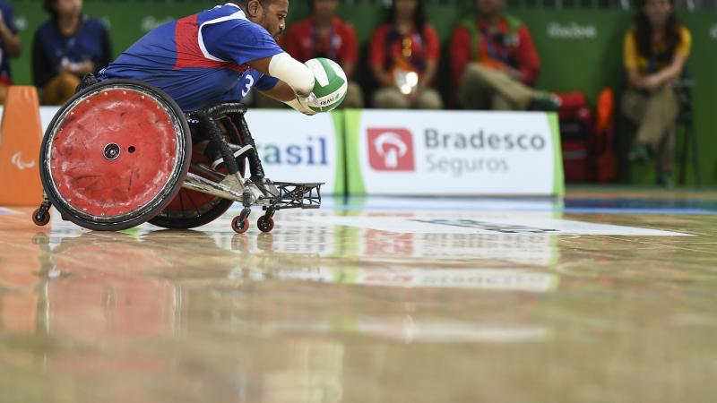 France´s wheelchair rugby player Cedric Nankin