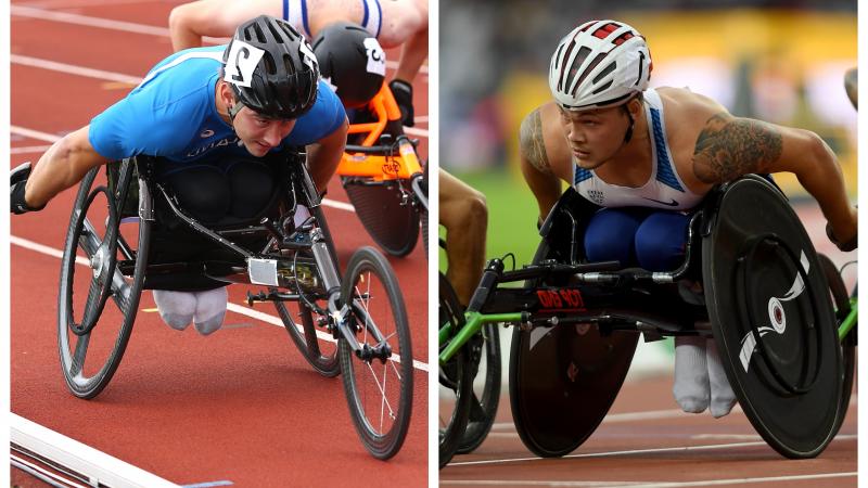 male wheelchair racers Henry Manni and Ben Rowlings