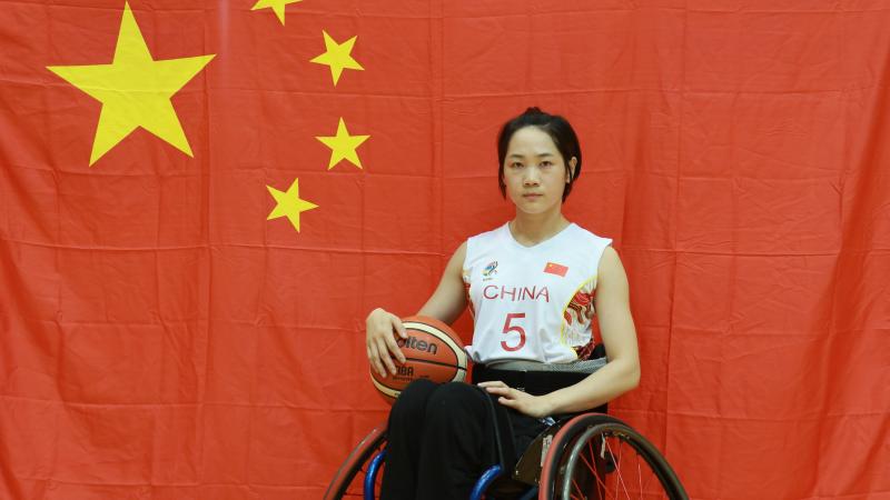 female wheelchair basketball player Xuejing Chen 