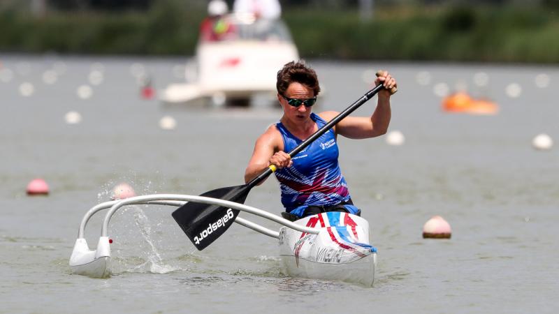 female Para canoeist Emma Wiggs