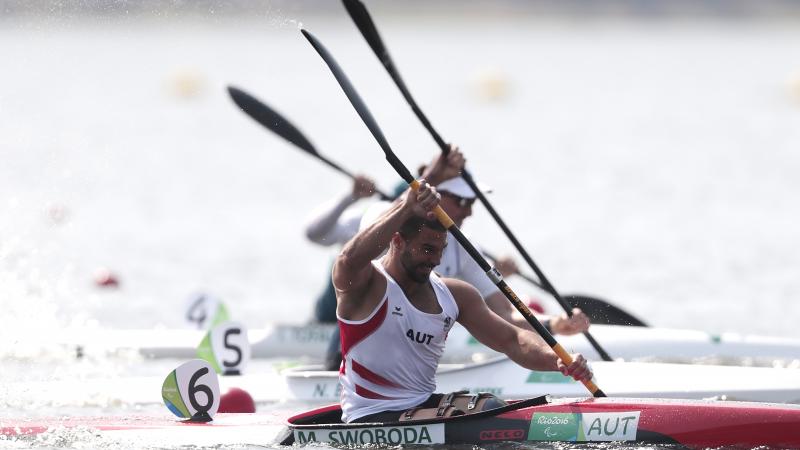 male Para canoeist Markus Swoboda