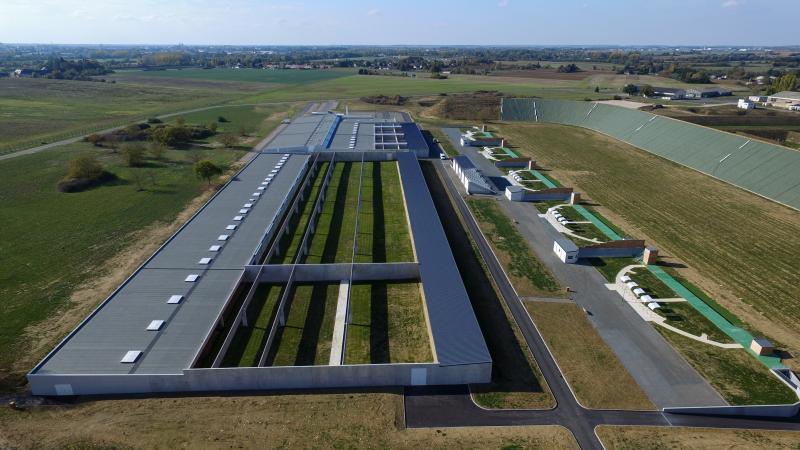 Aerial view of a shooting centre in France